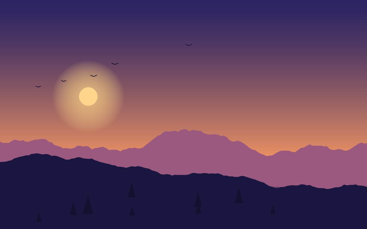 Illustrazione di un paesaggio